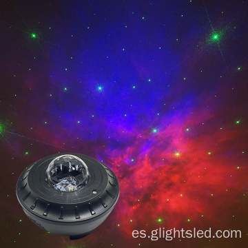 LED Bead 360 grados Room romántica Rotación de la luna navideña Star Sky Proyector Night Light